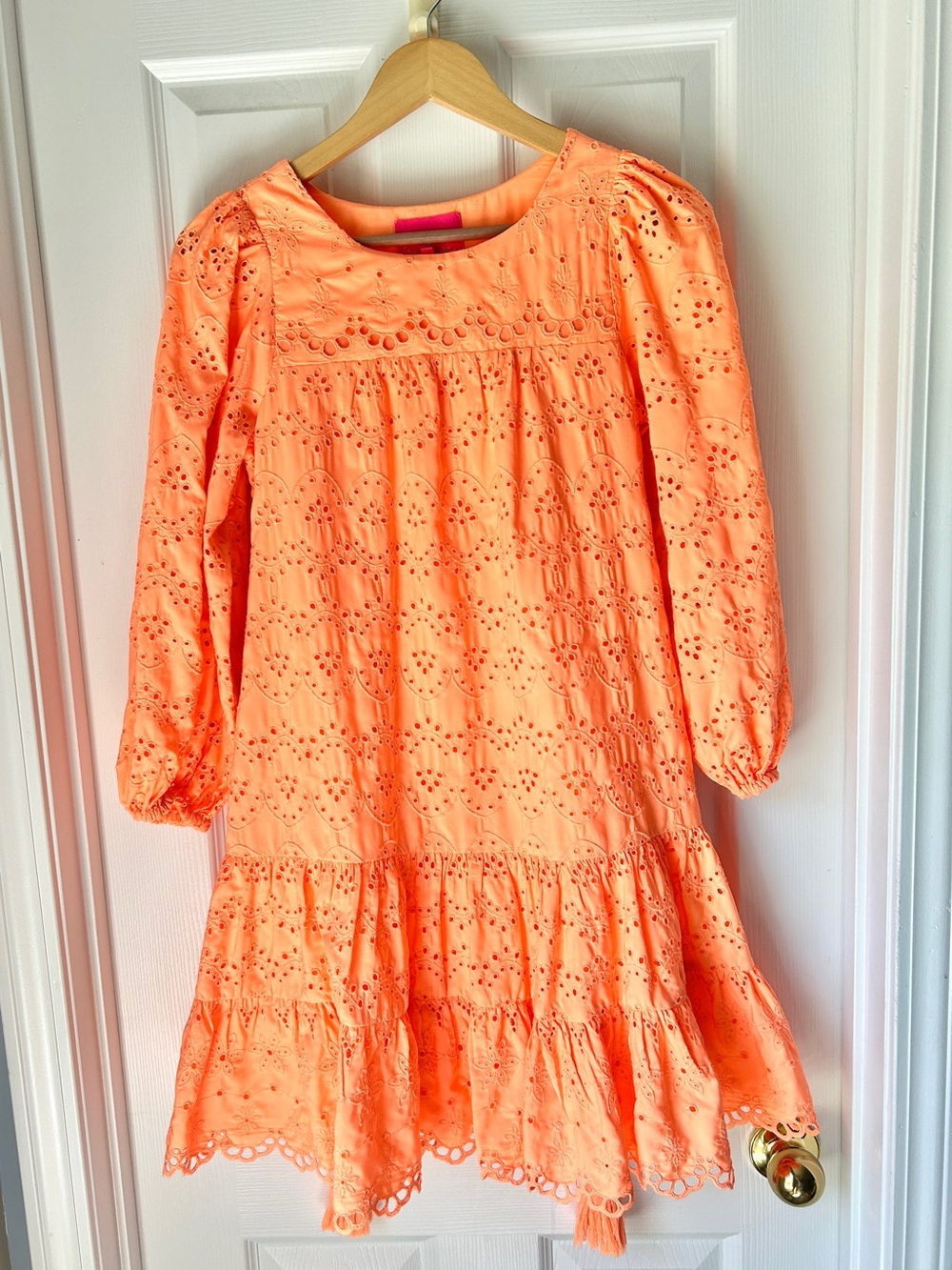 Lilly Pulitzer Keyla Eyelet Dress Bellini Riviera - Picture 2 of 6